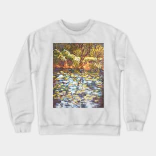 Water lilies at Long Point Vineyard Crewneck Sweatshirt